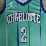 Maillot de Basket #2 Ball Charlotte Hornets 23-24 retro Vert